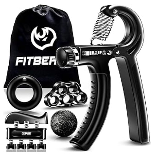 7-Piece Adjustable Hand Grip Strengthener and Forearm Exerciser Kit